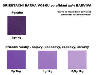 Rozpustné tukové farbivo na sviečky 5g FIALOVÁ