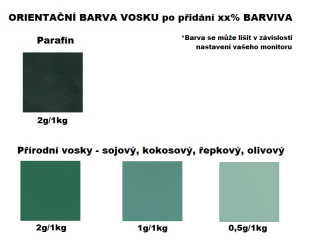 Rozpustné tukové farbivo na sviečky 5g ZELENÁ TMAVÁ